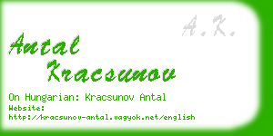 antal kracsunov business card